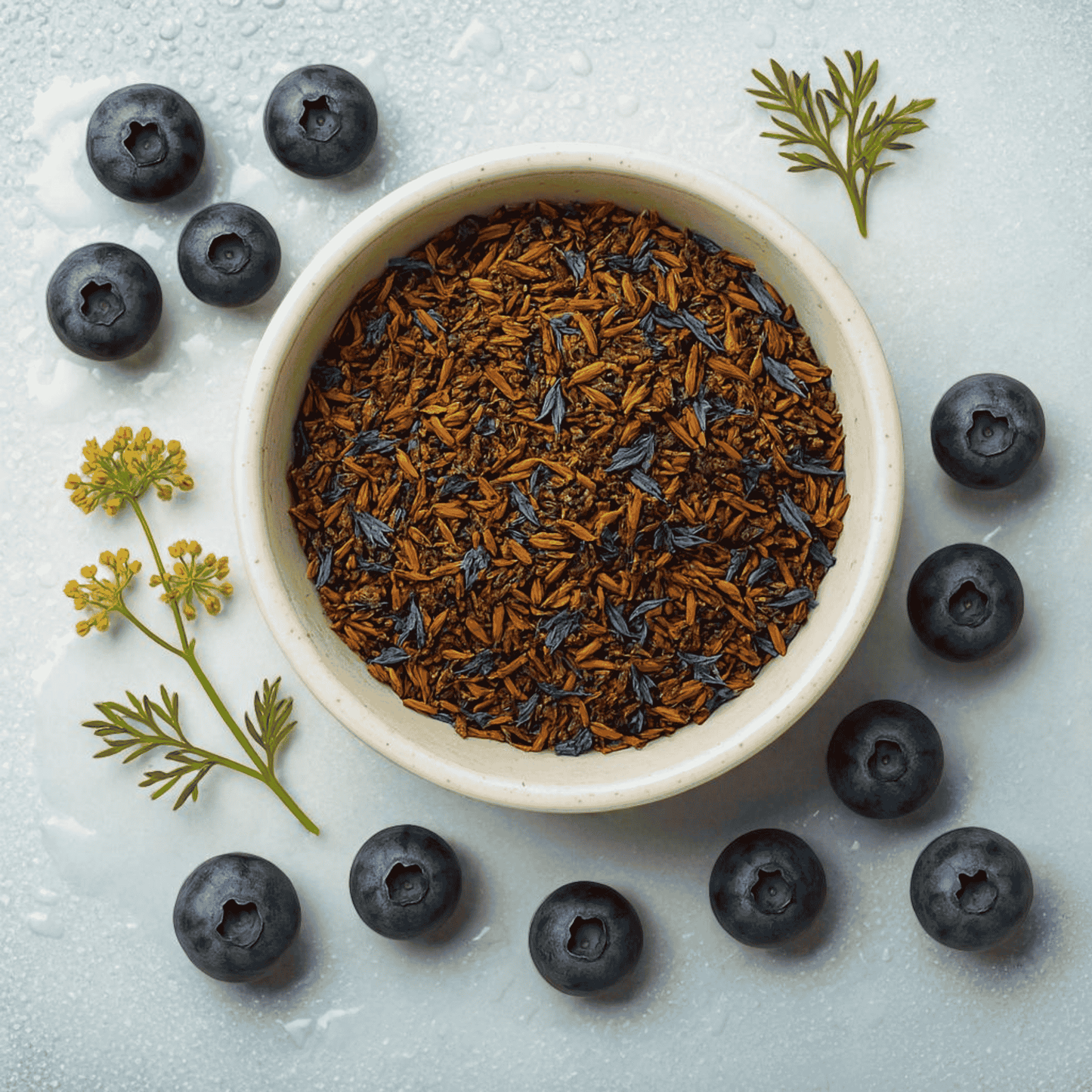 Infusion rooibos à la myrtille – boisson fruitée et sans théine, idéale chaude ou glacée