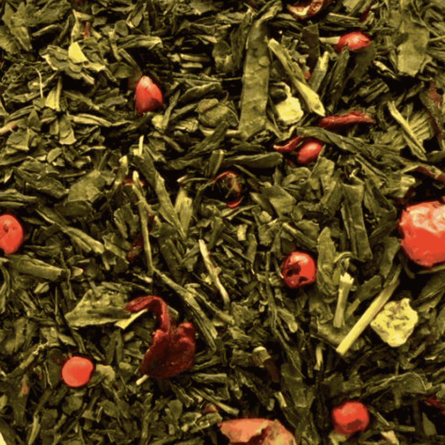 Thé vert à la poire, pomme, cassis et citron vert – mélange fruité et floral avec une touche d'épice